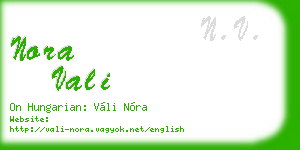 nora vali business card